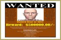 Fake name on a wanted poster